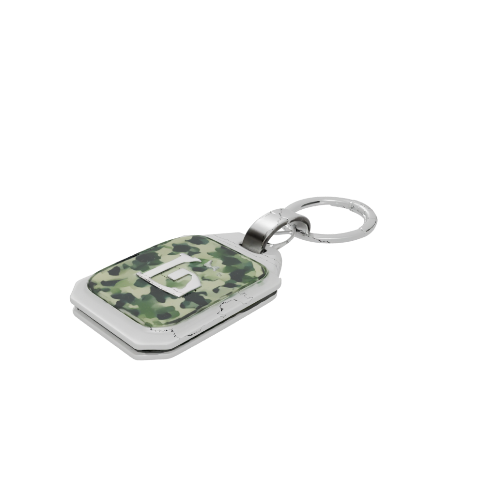 Camo Monogram Initial L — keychains 3D print model, STL