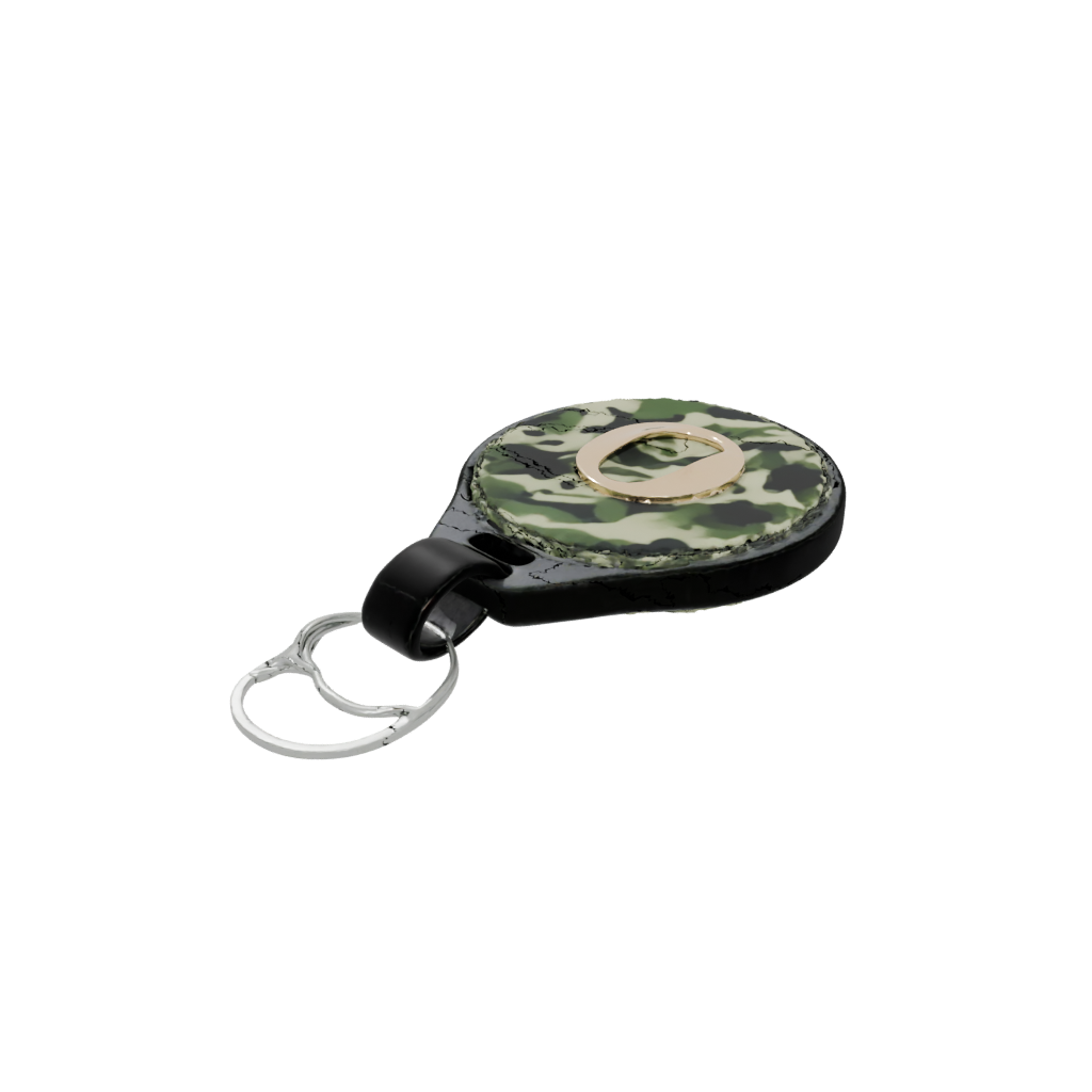 Camo Monogram Initial O — keychains 3D print model, STL