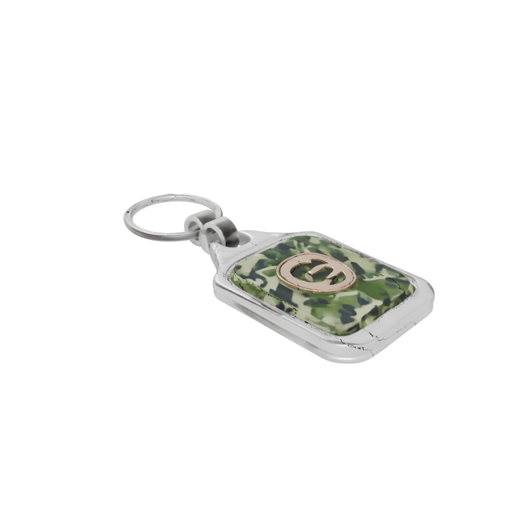Camo Monogram Initial Q — keychains 3D print model, STL