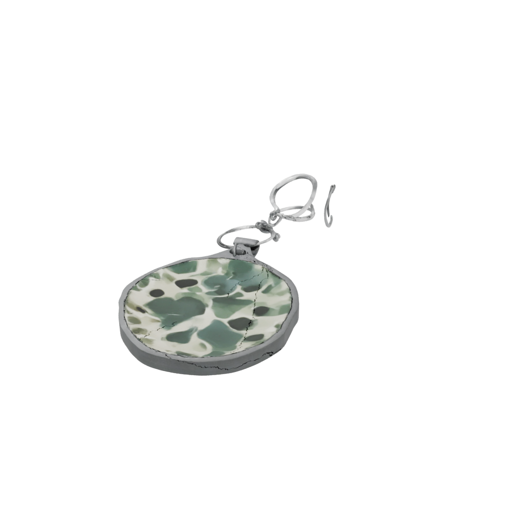 Camo Paw Print Charm