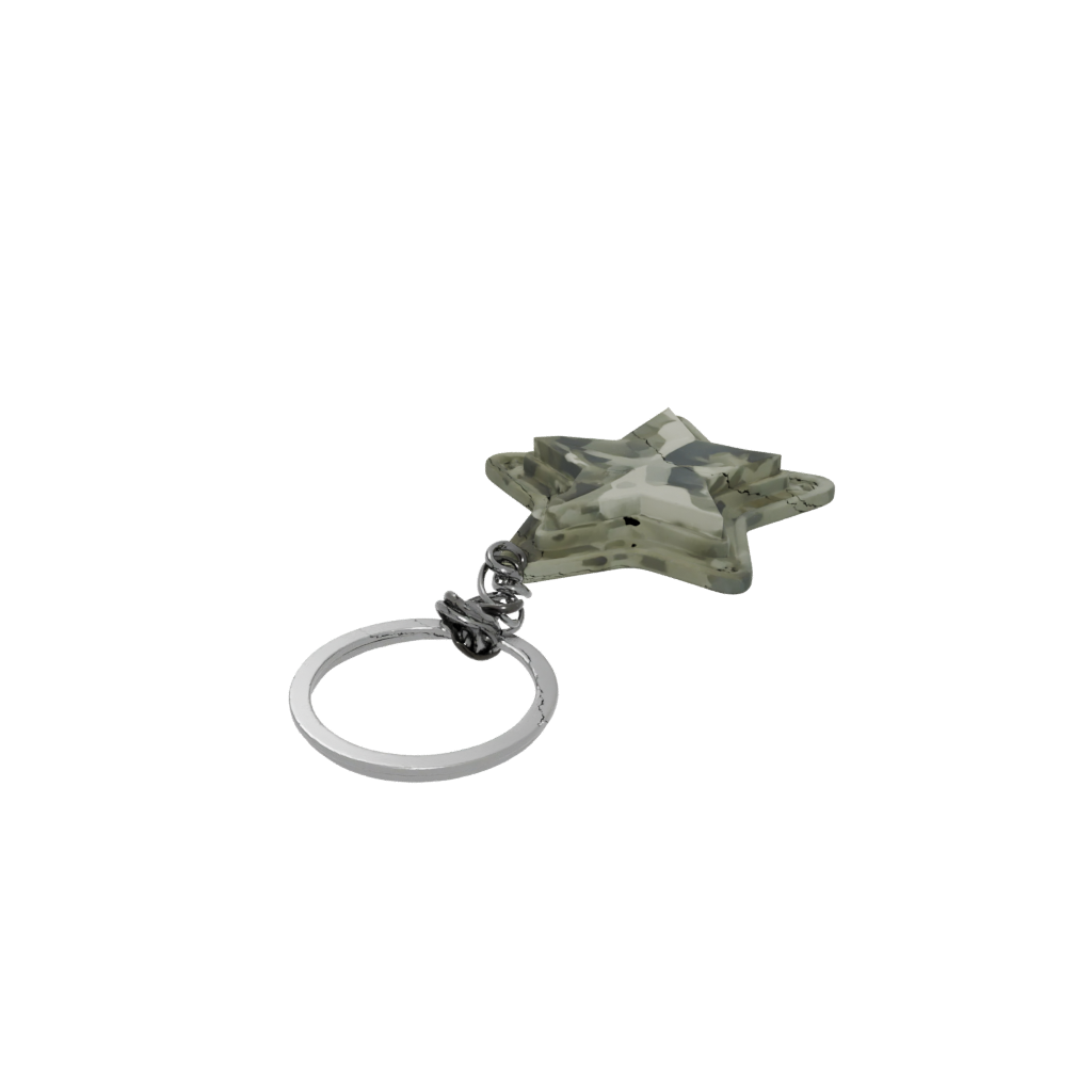 Camo Star Charm — keychains 3D print model, STL