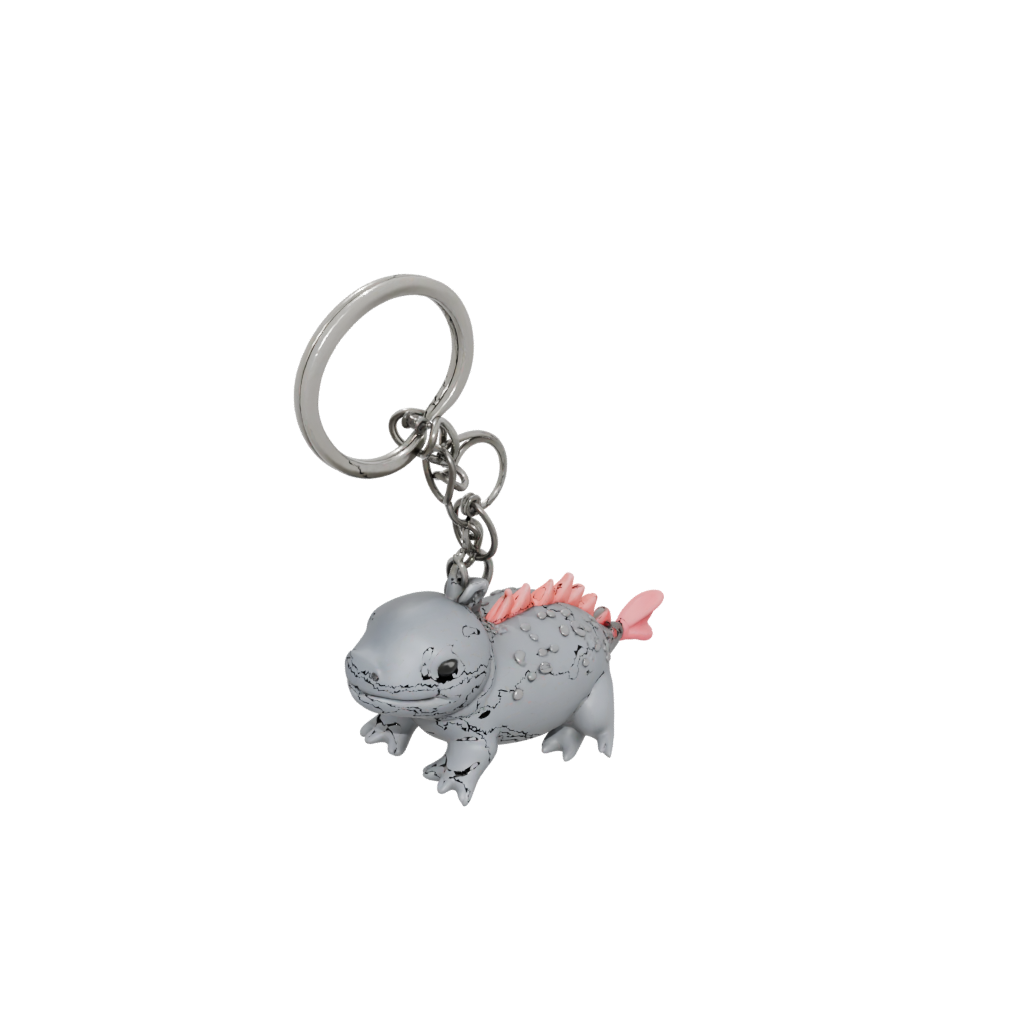 Camo Tiny Axolotl Charm — keychains 3D print model, STL