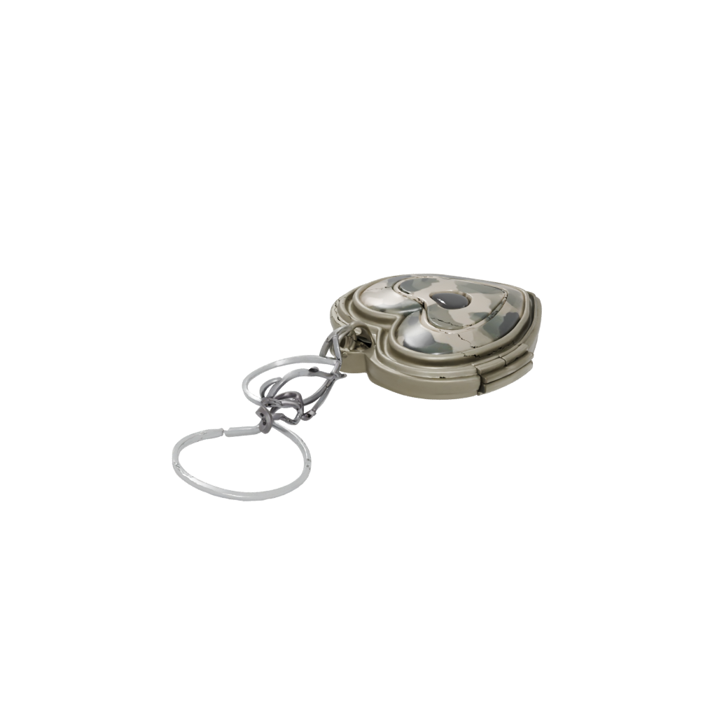 Camo Layered Heart Locket Charm