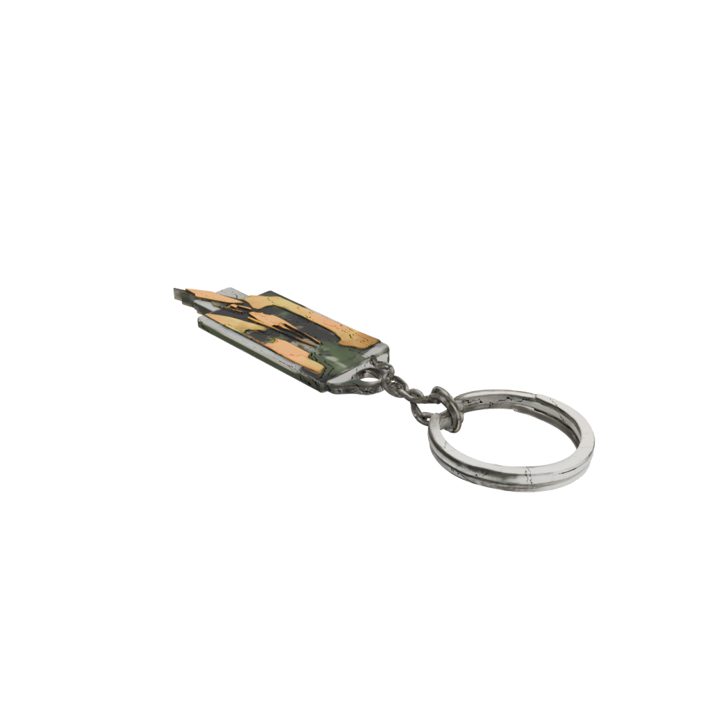 Camo Layered Lightning Bolt Charm