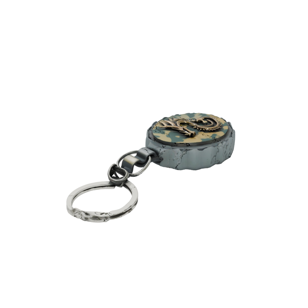 Camo Layered Mini Dragon Charm