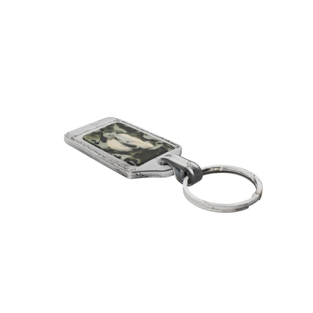 Camo Layered Monogram Initial J — keychains 3D print model, STL