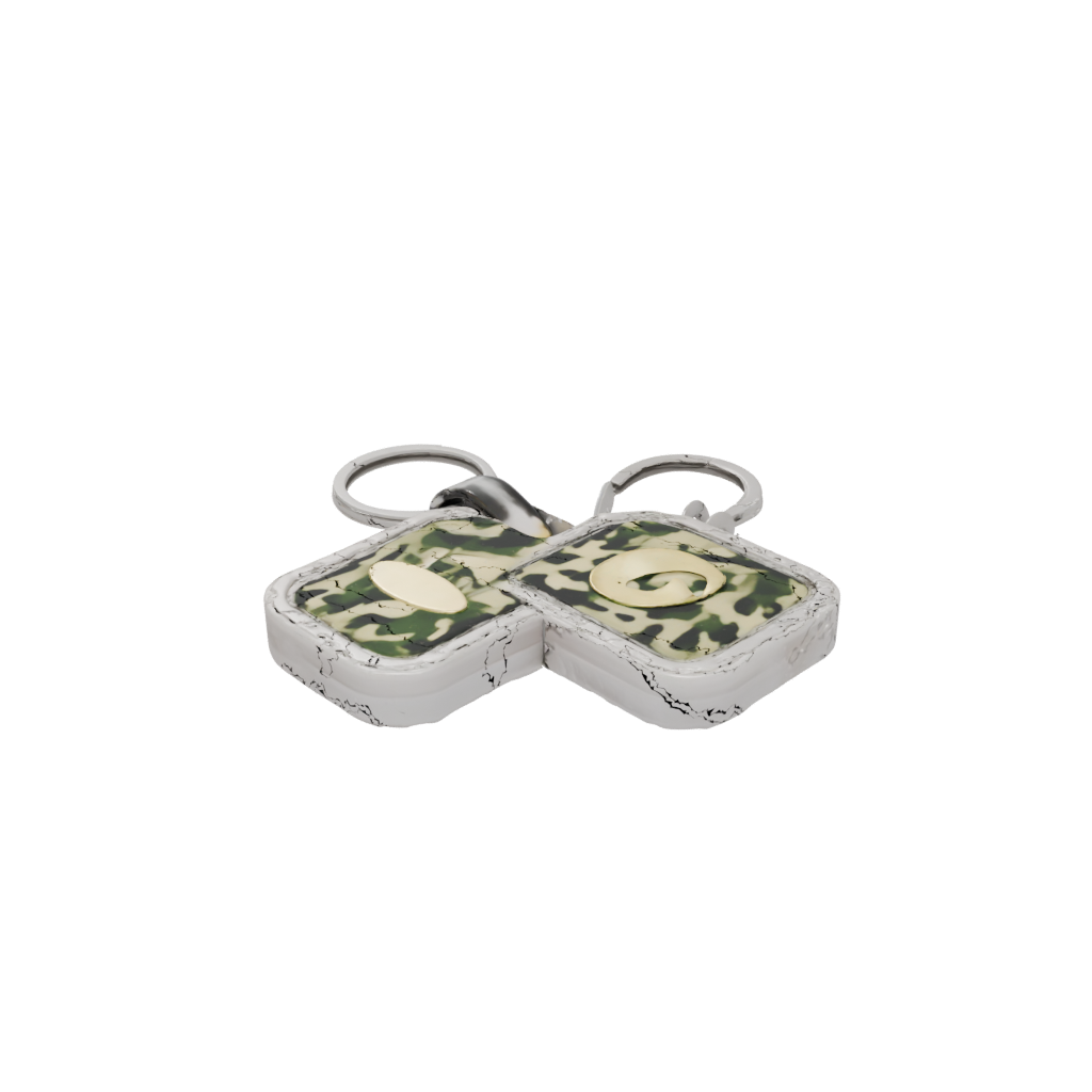 Camo Layered Monogram Initial Q
