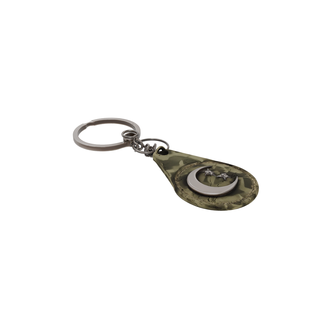 Camo Layered Moon Crescent Charm