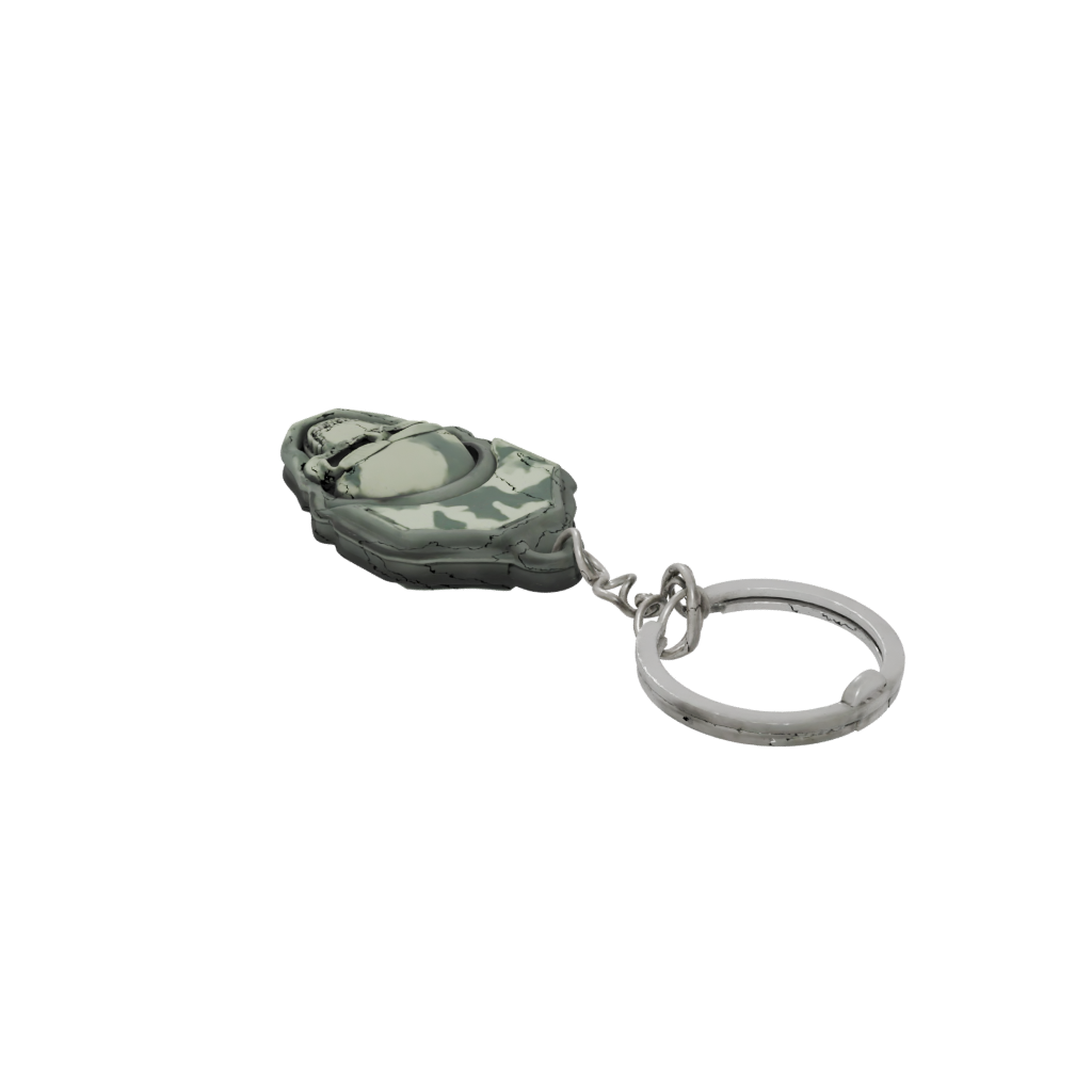 Camo Layered Skull Charm — keychains 3D print model, STL