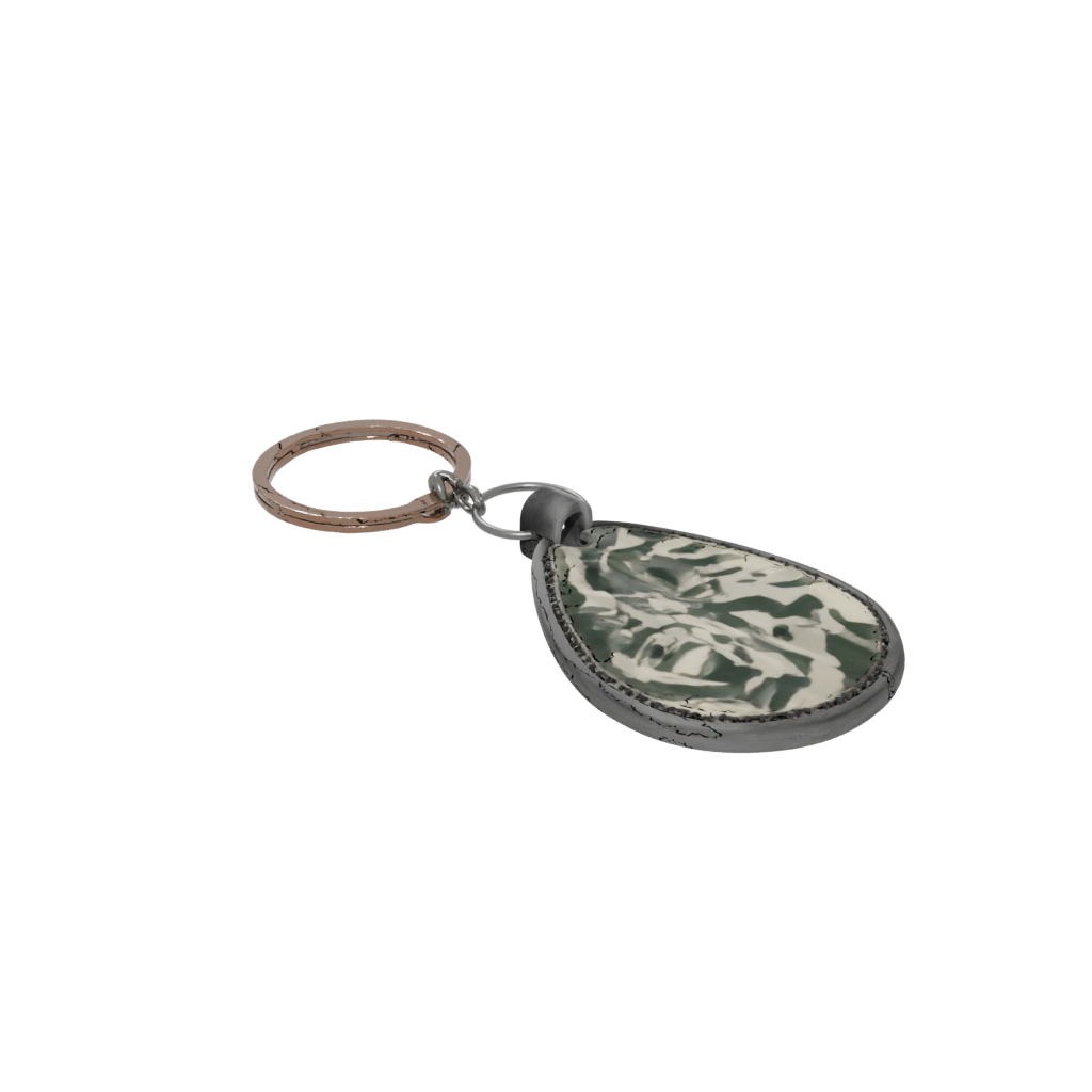 Camo Layered Wave Charm — keychains 3D print model, STL