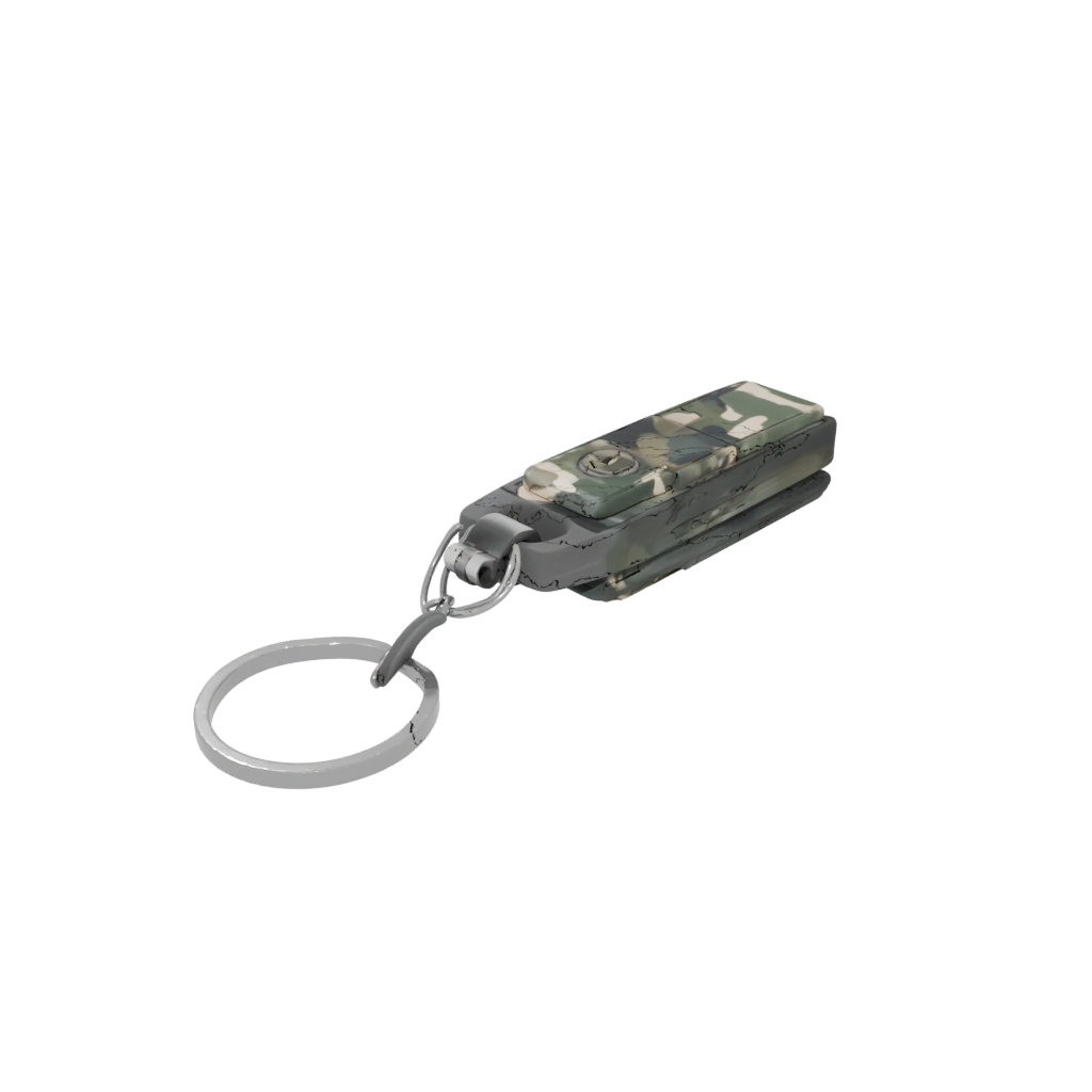 Camo Layered Whistle Keyfob — keychains 3D print model, STL