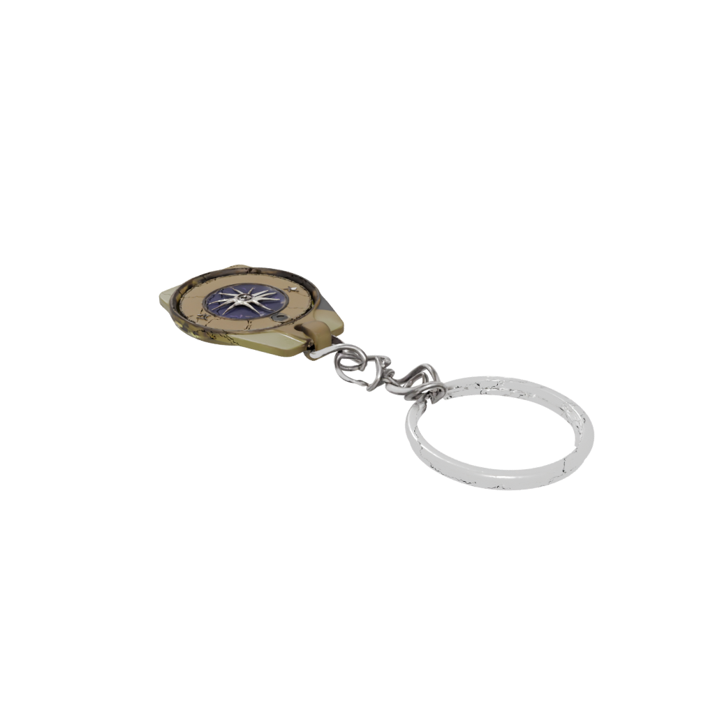 Camo Outline Compass Charm