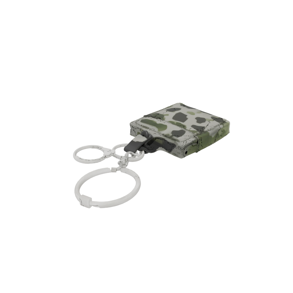 Camo Outline Dice Holder Keychain