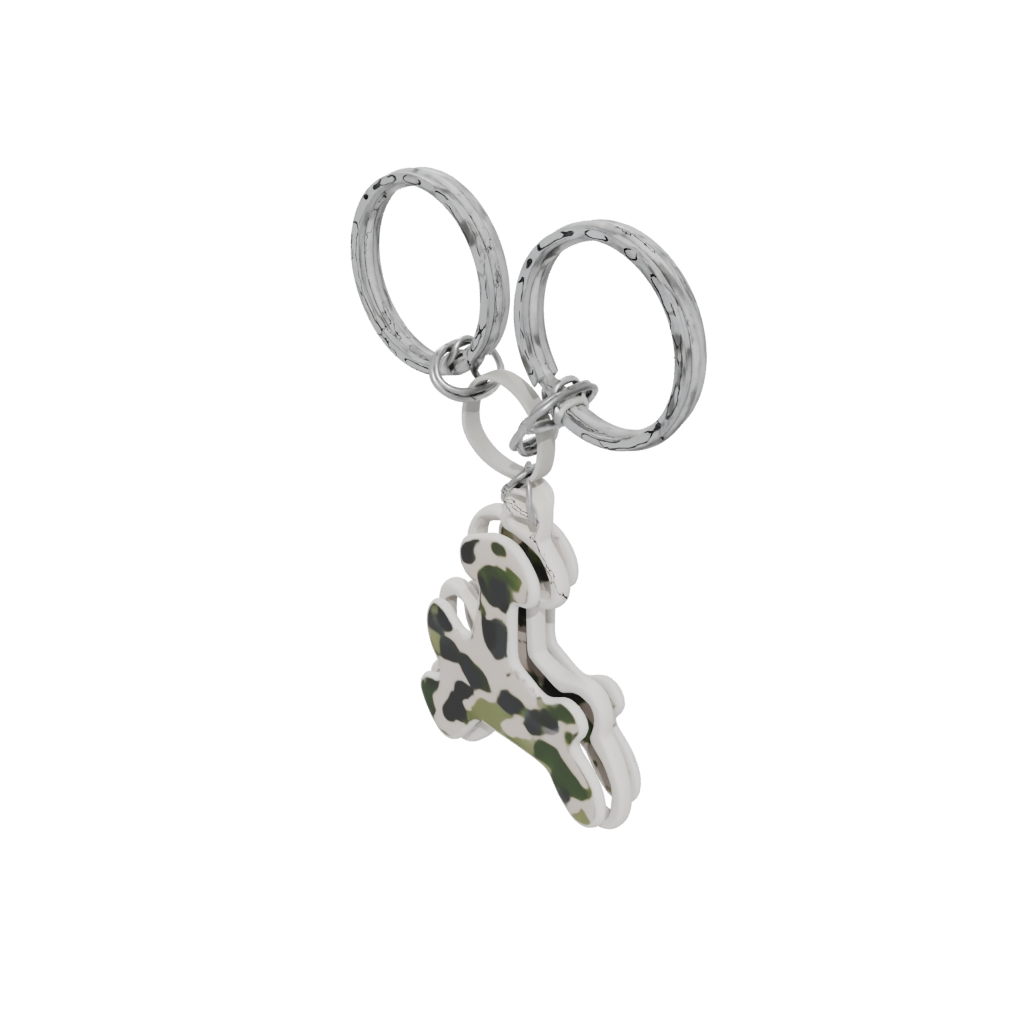 Camo Outline Dog Bone Charm
