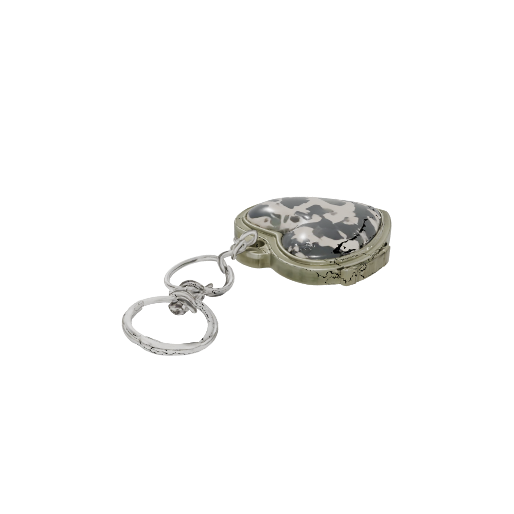 Camo Outline Heart Locket Charm — keychains 3D print model, STL