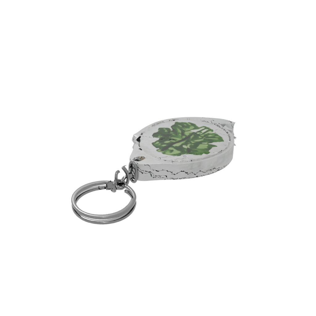Camo Outline Leaf Charm — keychains 3D print model, STL