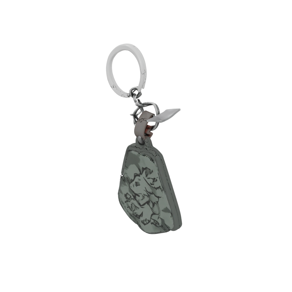 Camo Outline Mini Dragon Charm — keychains 3D print model, STL