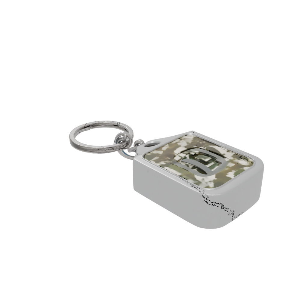 Camo Outline Monogram Initial B — keychains 3D print model, STL