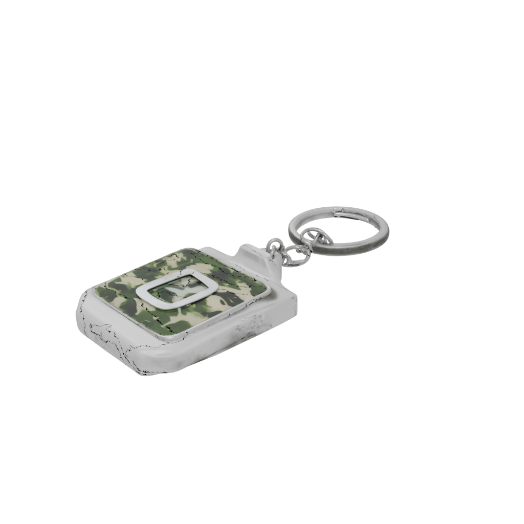 Camo Outline Monogram Initial D — keychains 3D print model, STL