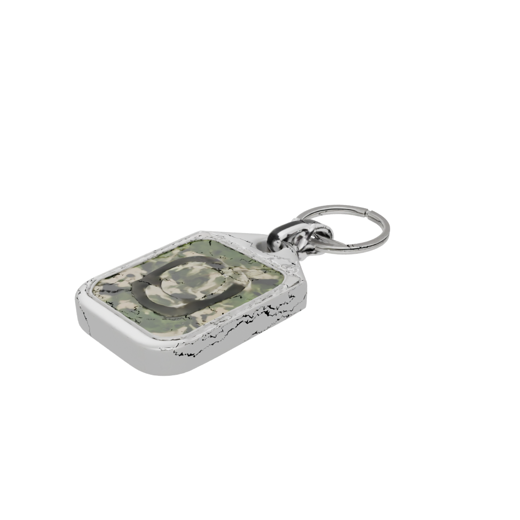 Camo Outline Monogram Initial G — keychains 3D print model, STL