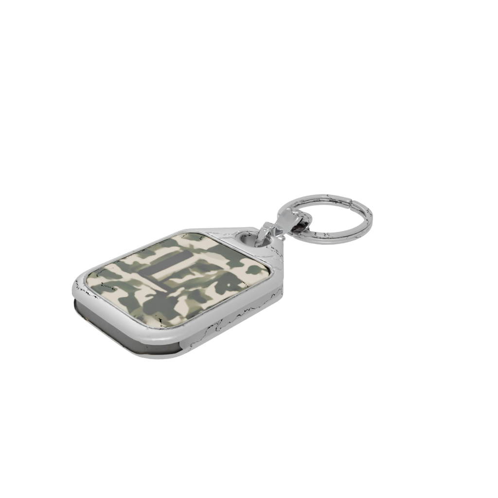 Camo Outline Monogram Initial L — keychains 3D print model, STL