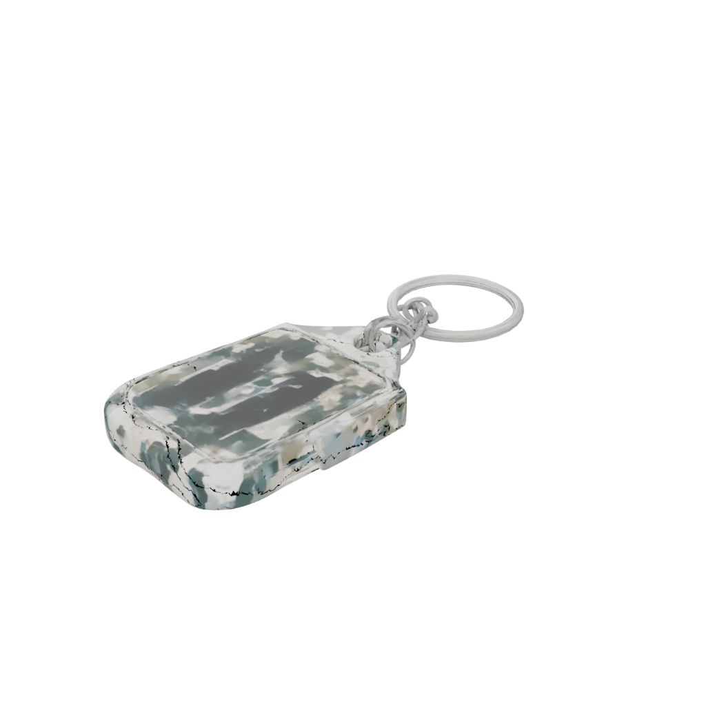 Camo Outline Monogram Initial N — keychains 3D print model, STL