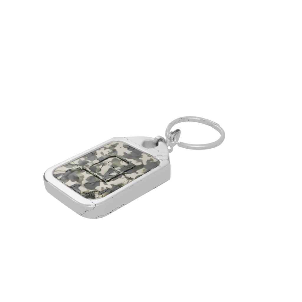 Camo Outline Monogram Initial S — keychains 3D print model, STL