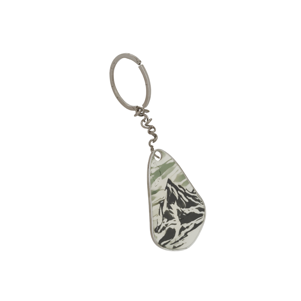 Camo Outline Mountain Peak Charm — keychains 3D print model, STL