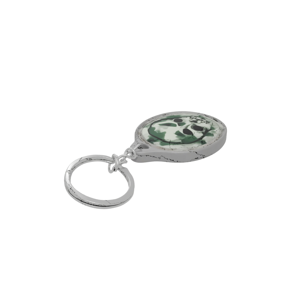 Camo Outline Skull Charm