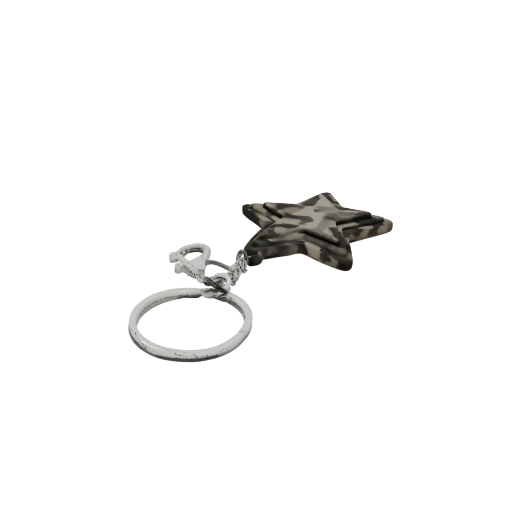 Camo Outline Star Charm