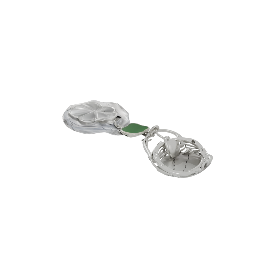 Crystal 3D Four-Leaf Clover Charm