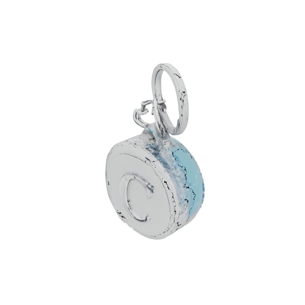 Crystal 3D Monogram Initial C