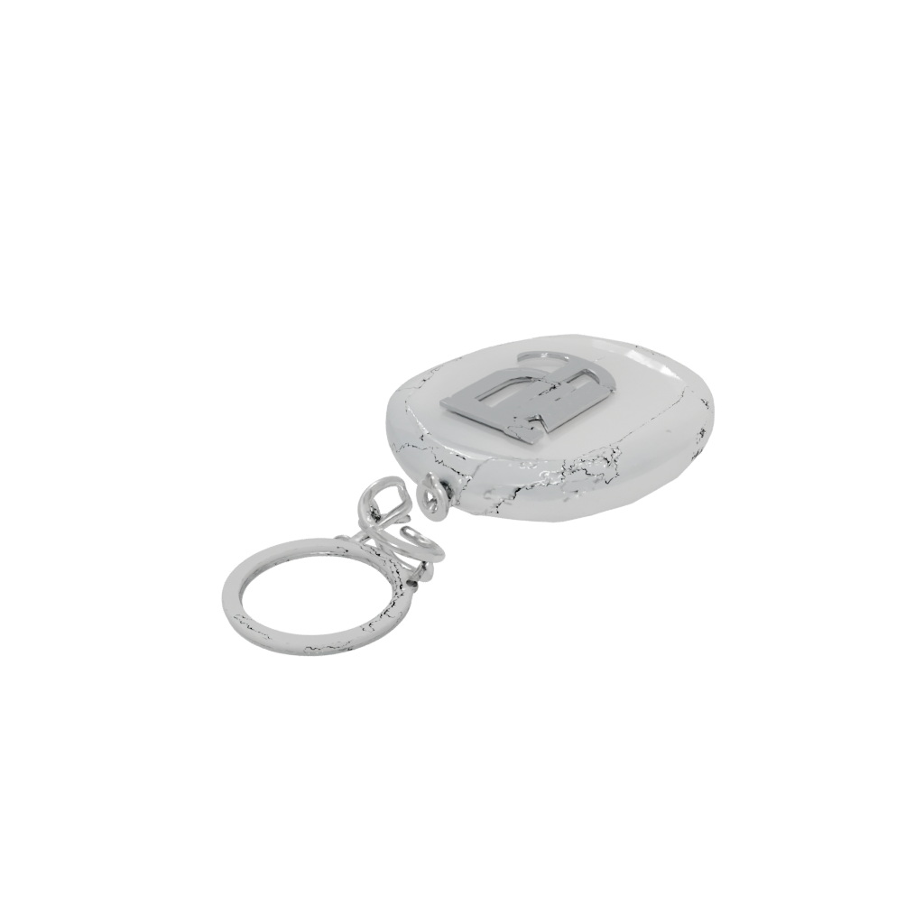 Crystal 3D Monogram Initial I — keychains 3D print model, STL