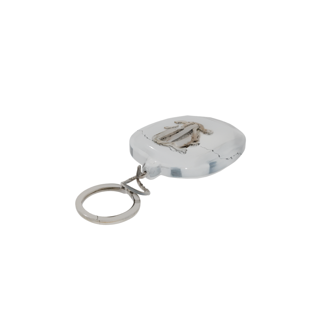 Crystal 3D Monogram Initial L — keychains 3D print model, STL