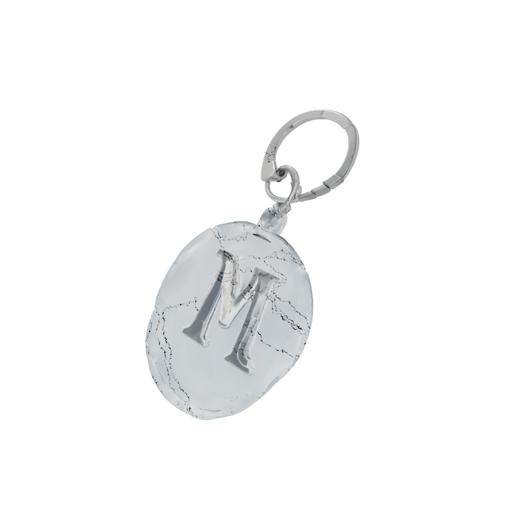 Crystal 3D Monogram Initial M