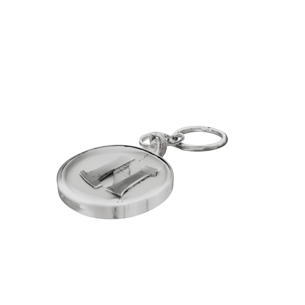Crystal 3D Monogram Initial N — keychains 3D print model, STL