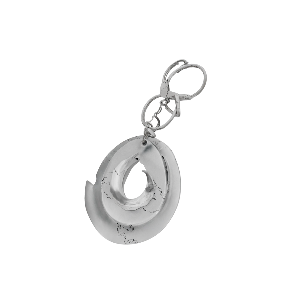 Crystal 3D Moon Crescent Charm