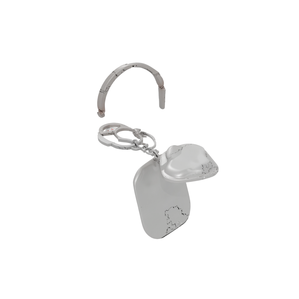 Crystal Dog Bone Charm