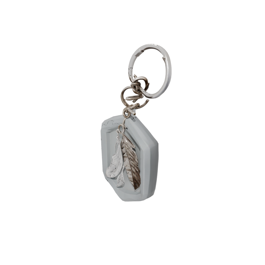 Crystal Feather Charm — keychains 3D print model, STL