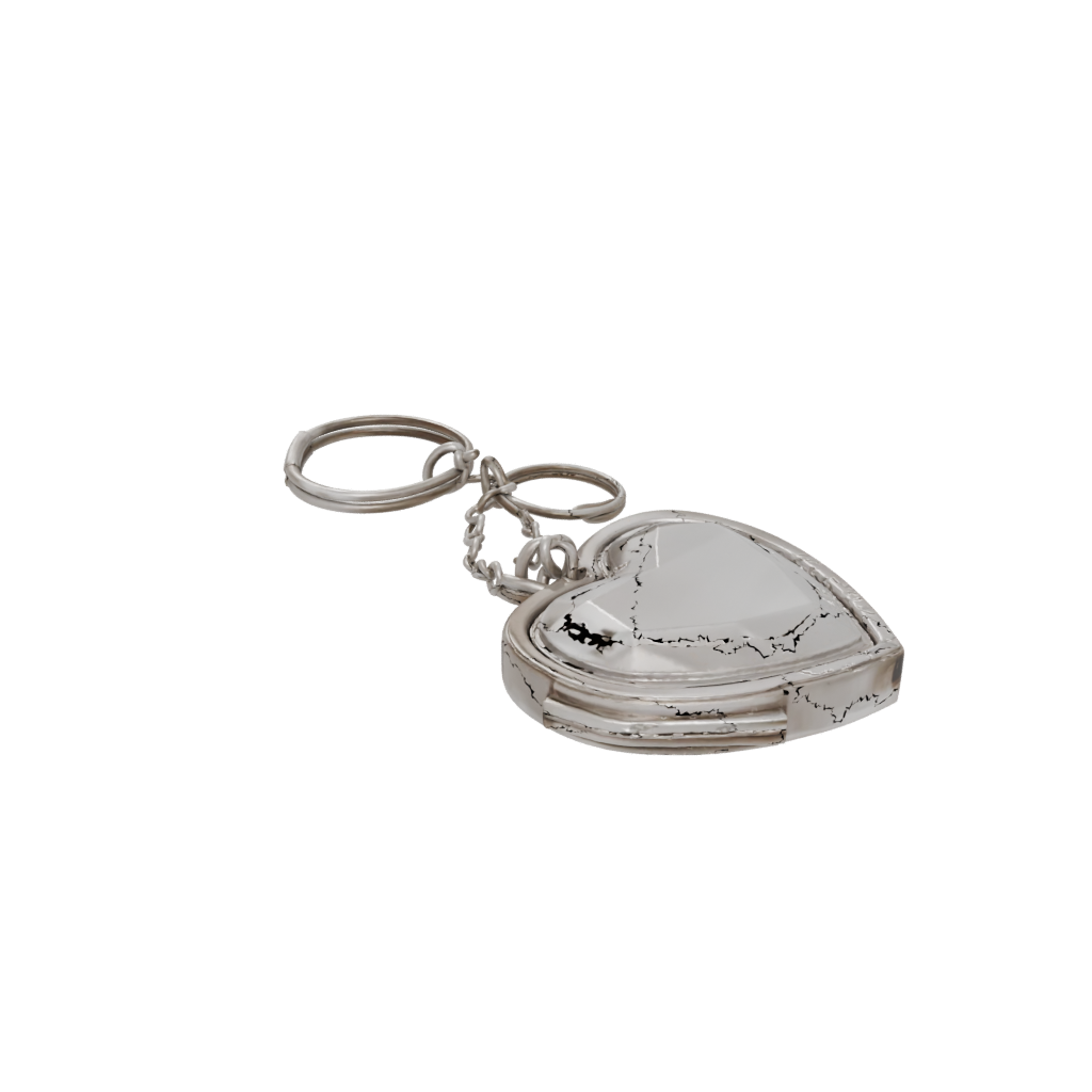 Crystal Heart Locket Charm