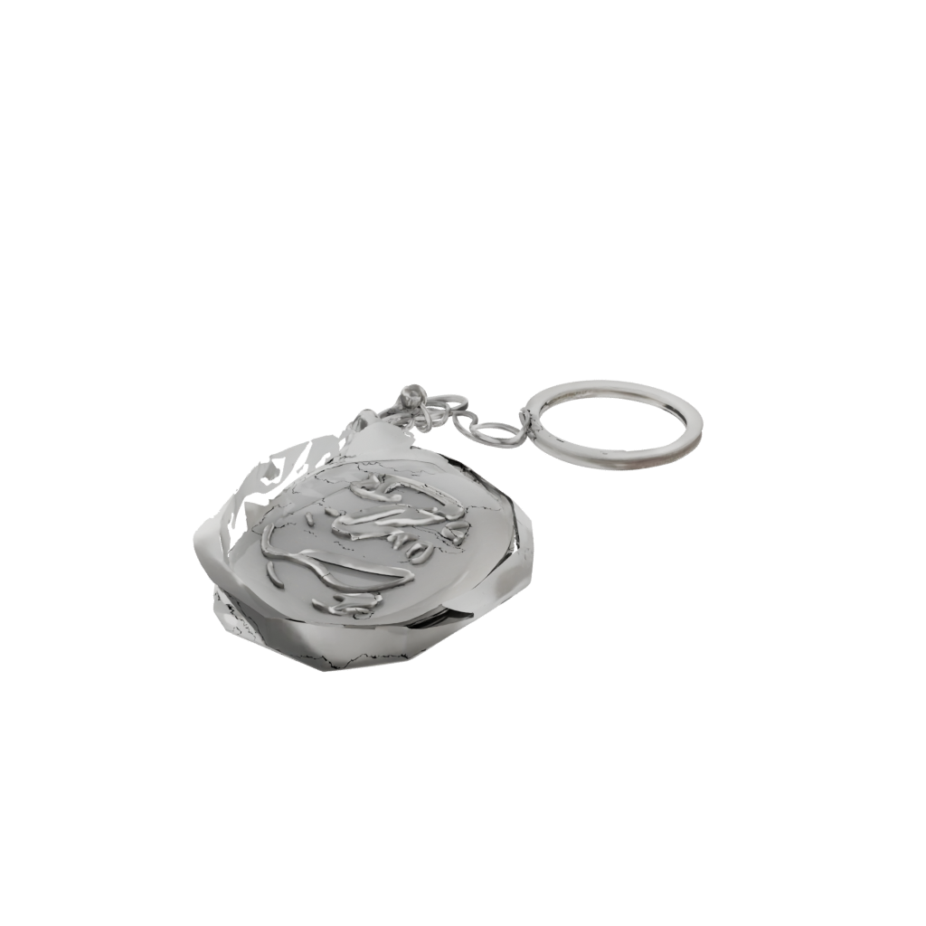 Crystal Monogram Initial F — keychains 3D print model, STL
