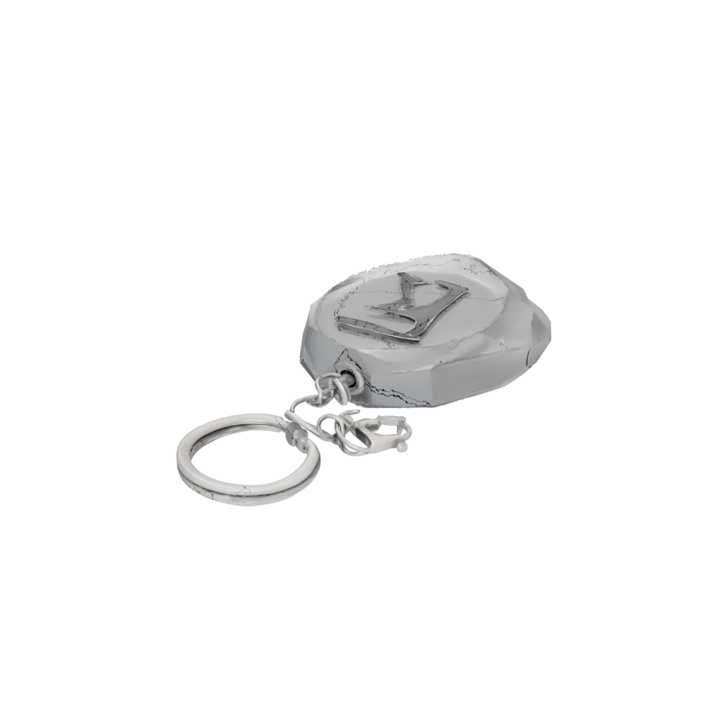 Crystal Monogram Initial K — keychains 3D print model, STL