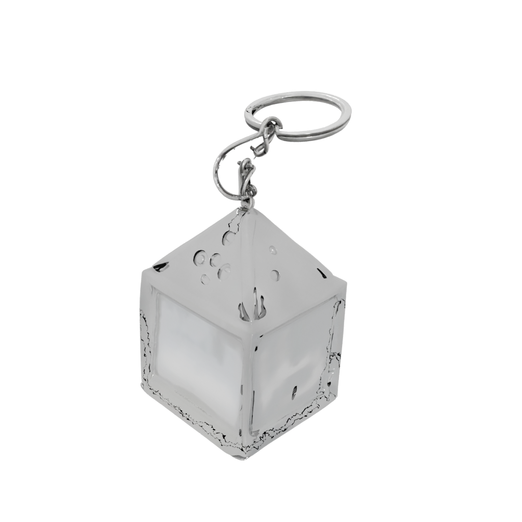 Crystal Layered Dice Holder Keychain — keychains 3D print model, STL
