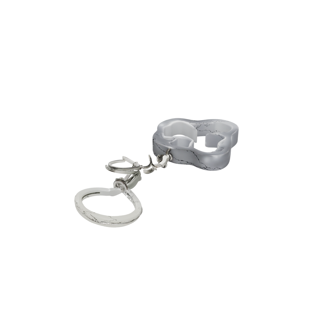Crystal Layered Dog Bone Charm