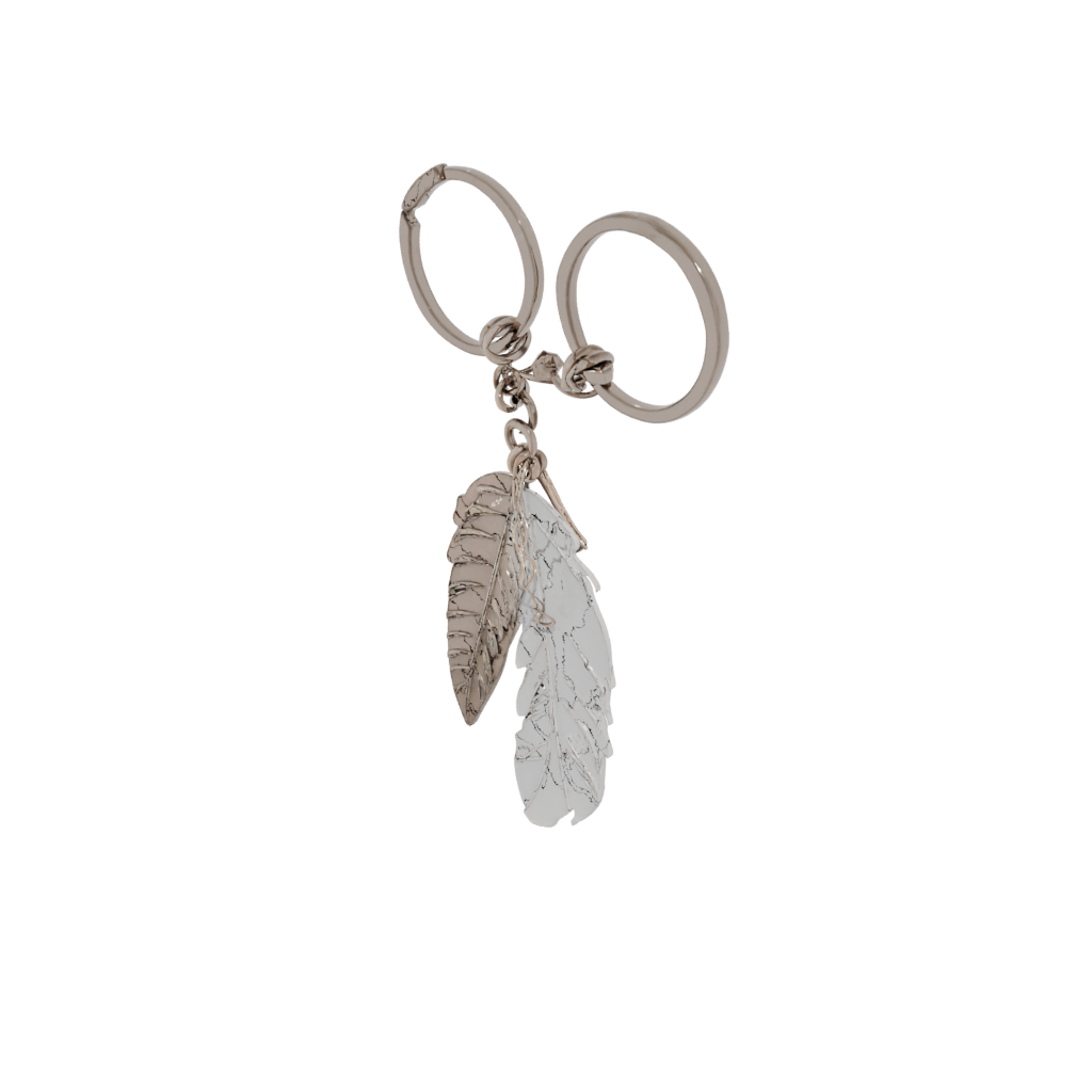 Crystal Layered Feather Charm