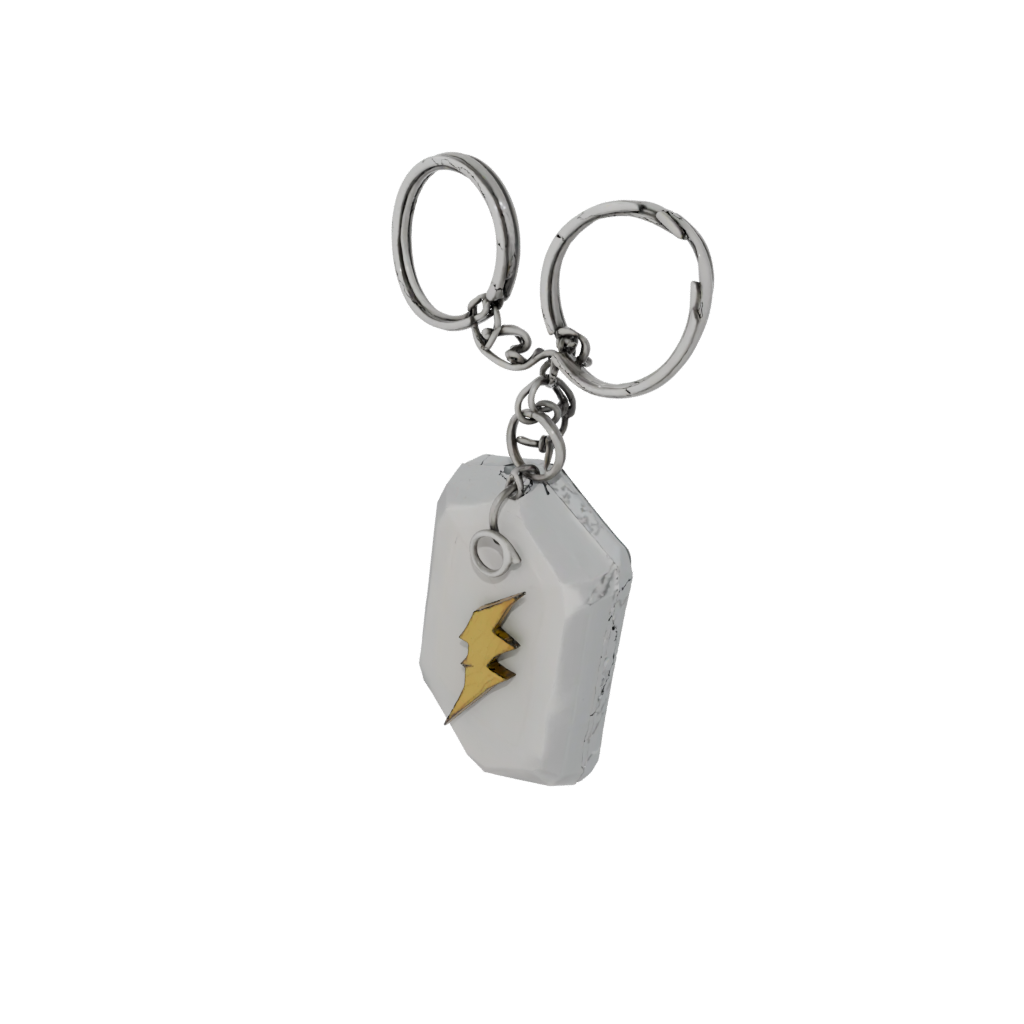 Crystal Layered Lightning Bolt Charm — keychains 3D print model, STL