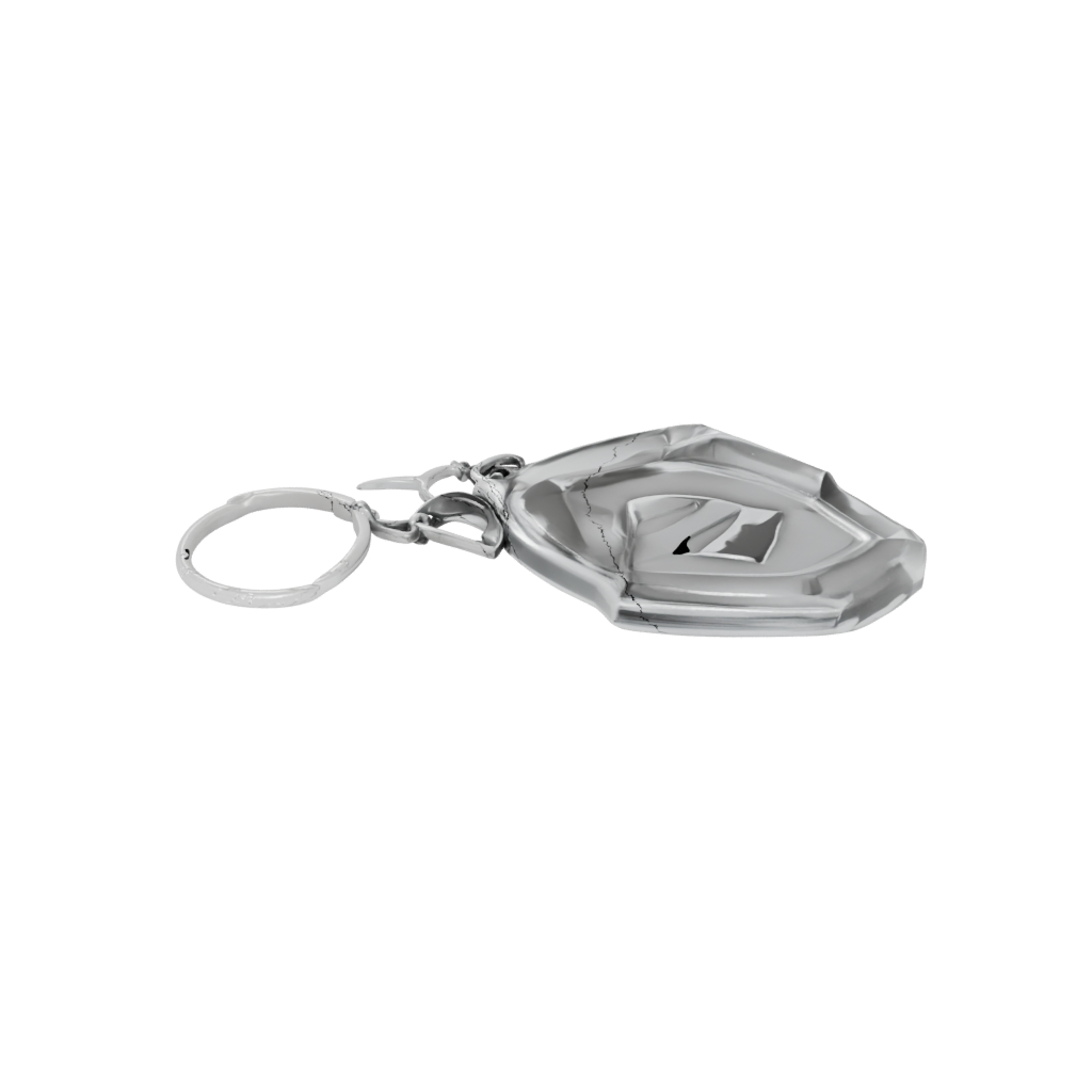 Crystal Layered Monogram Initial D — keychains 3D print model, STL