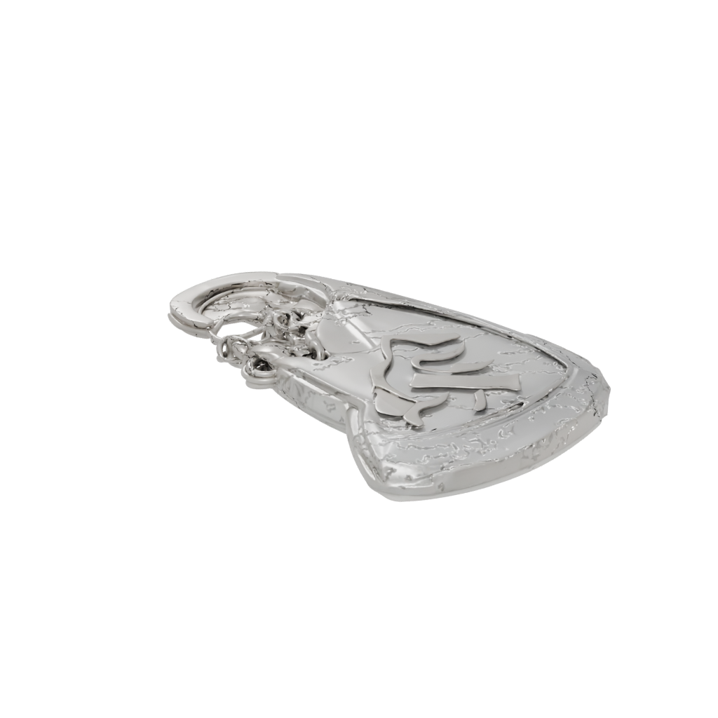 Crystal Layered Monogram Initial F — keychains 3D print model, STL