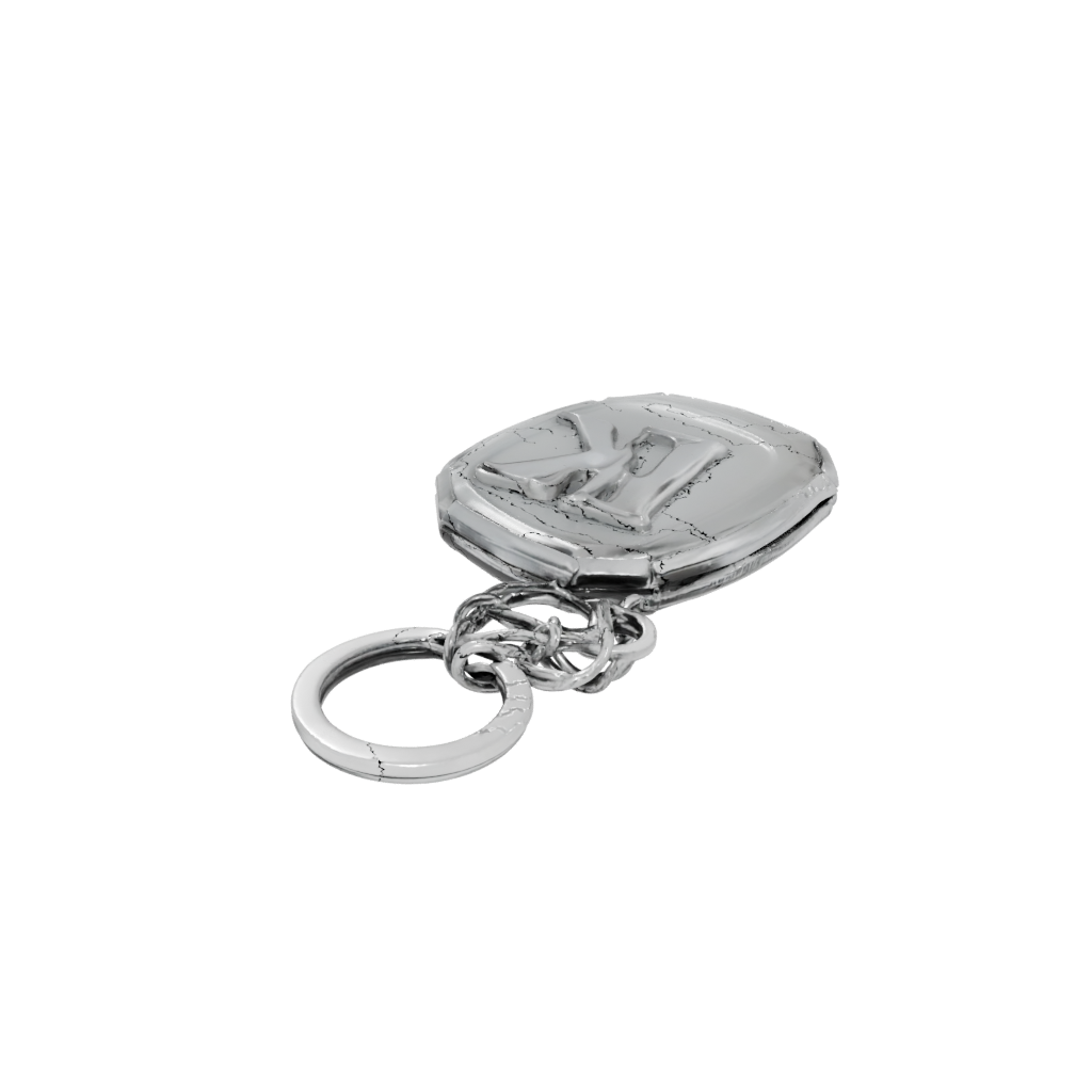 Crystal Layered Monogram Initial K — keychains 3D print model, STL