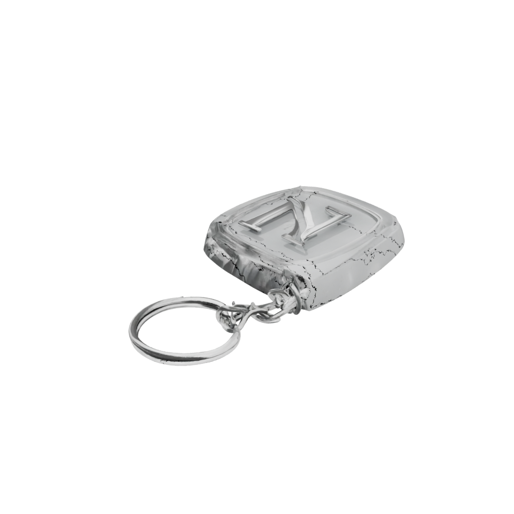 Crystal Layered Monogram Initial N — keychains 3D print model, STL
